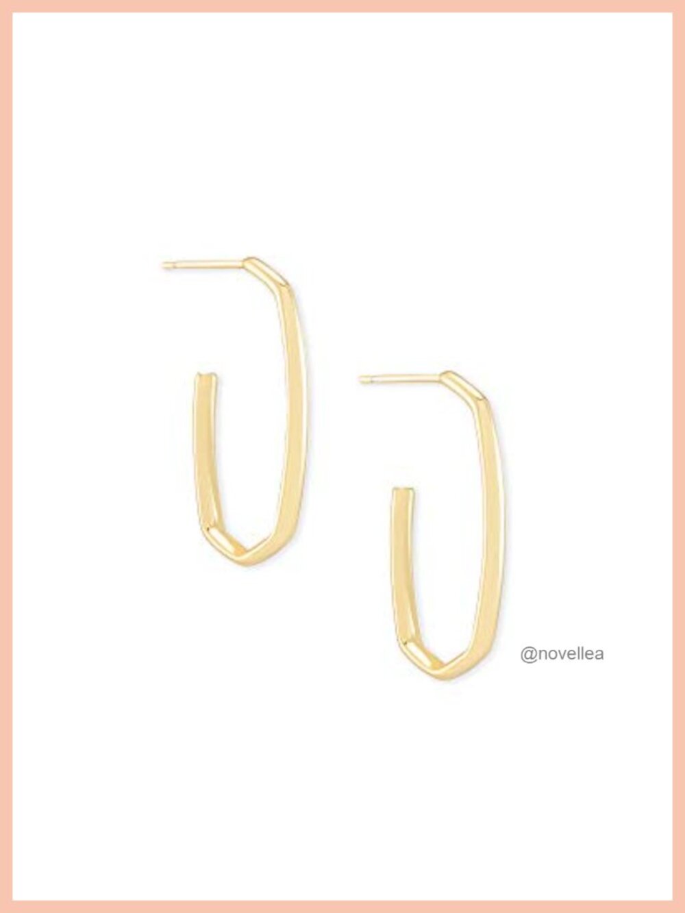 Gold-Plated Hoop Earrings for Women Modern Design 1.15 Inch Jewelry Gift